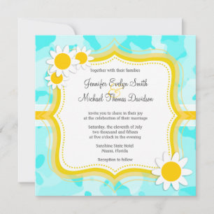 Convites Margarida em Celeste Camo; Camouflage