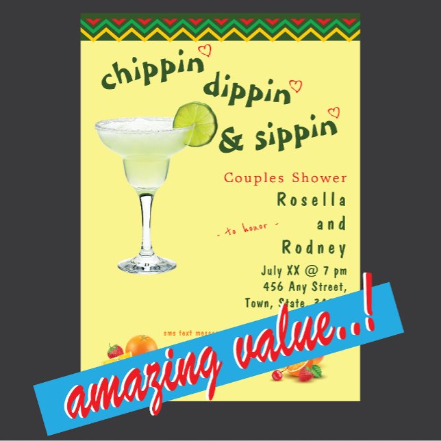 Convites Margarita Casal Fiesta Mexicano Chá (Criador carregado)