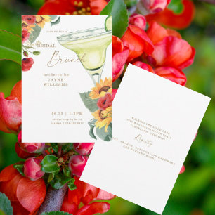 Convites Margarita Colorida de Brunch Nupcial de Toscana