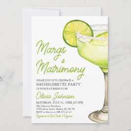 Convites Margarita Margs & Matrimony Cocktail Bachelorette