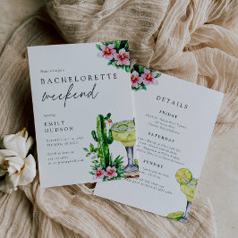 Convites Margarita Mexicana Bachelorette Weekend