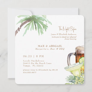 Convites Margaritas Beer e CHURRASCO tropicais antes
