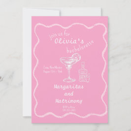 Convites Margaritas e Matrimony Bachelorette fim de semana