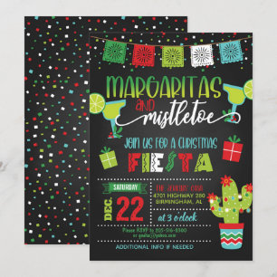 Convites Margaritas e MistletoConvite de festas de Natal