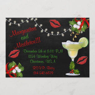 Convites Margaritas e Mistletoe Lights Party Convidam