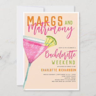 Convites Margaritas Margs & Matrimony Bachelorette Weekend