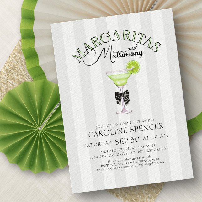 Convites Margaritas Matrimony Bridal Shower (Criador carregado)