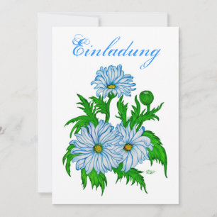 Convites Margeriten Blume - Einladung