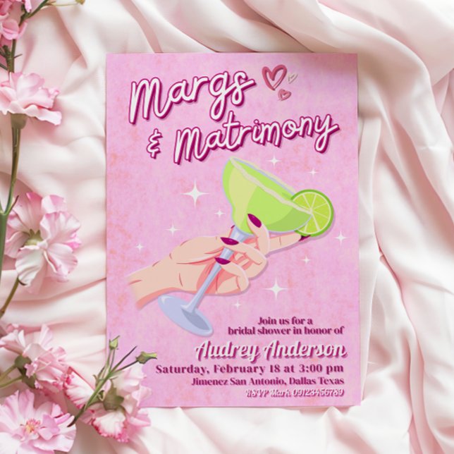 Convites Margs and Matrimony - Bridal Shower Invitation (Margs and Matrimony - Bridal Shower Invitation)