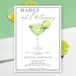 Convites Margs e Matrimônio Lime Margarita Chá de Noiva