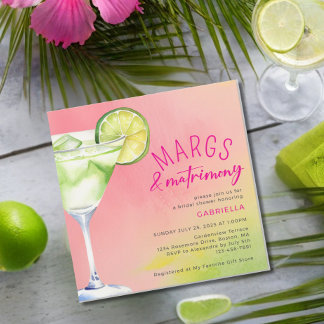 Convites Margs e Matrimony - Chá de panela Verde Rosa