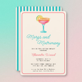 Convites Margs e Matrimony Cocktails Retro Chá de panela