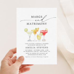 Convites Margs & Matrimony Chá de panela Bachelorette