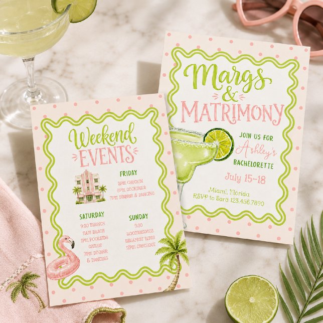 Convites Margs & Matrimony Despedida de Solteira | Garotas  (Criador carregado)