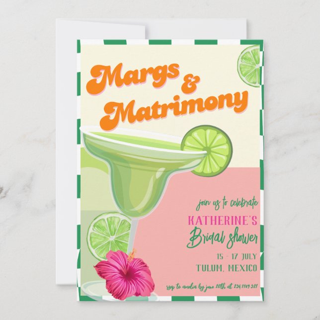 Convites Margs & Matrimony Limão Chá de panela (Frente)