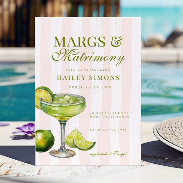 Convites Margs & Matrimony Limão Margarita Chá de panela (Criador carregado)