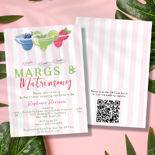 Convites Margs & Matrimony Margarita Código QR Chá de Noiva