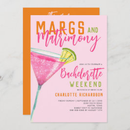 Convites Margs & Matrimony Margaritas Bachelorette Weekend