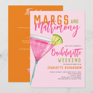 Convites Margs & Matrimony Margaritas Bachelorette Weekend