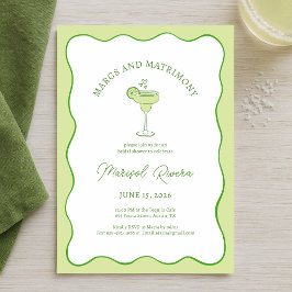 Convites "Margs & Matrimony" Tequila Lime Bridal Shower