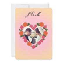 mariage rose et orange couronne de fleurs en coeur
