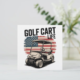 Convites Marido Vida de Carrinho de Golfe Amante do Golfe