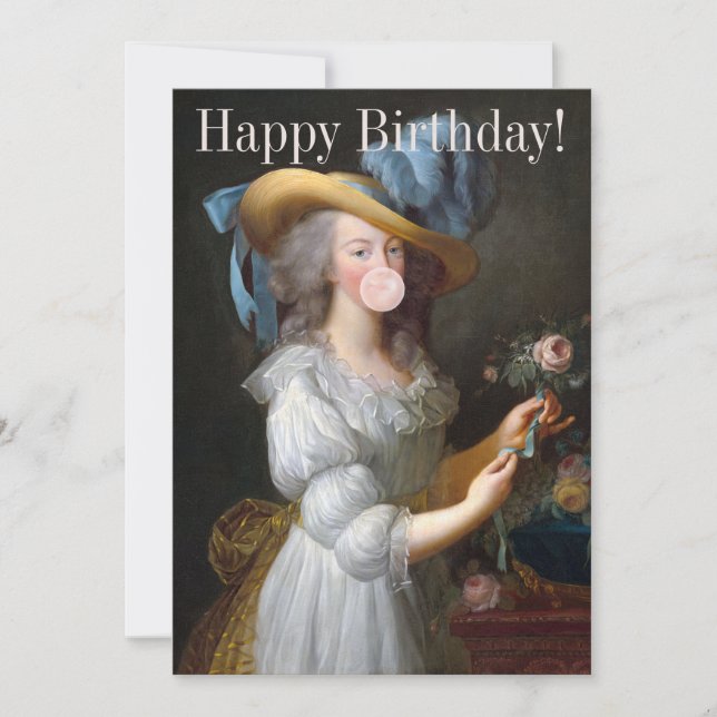 Convites Marie Antoinette Blowball goma (Frente)