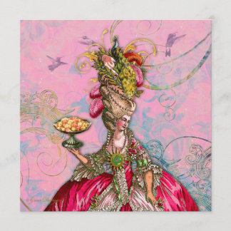Convites Marie Antoinette Deixe-os Comer Bolo