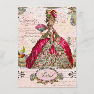 Convites Marie Antoinette Deixe-os Comer Bolo