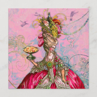 Convites Marie Antoinette Deixe-os Comer Bolo