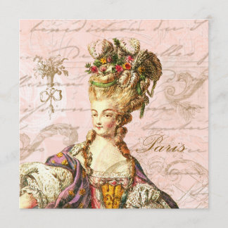 Convites Marie Antoinette, deixe-os comer bolo