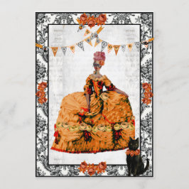 Convites Marie Antoinette e Black Cat Halloween
