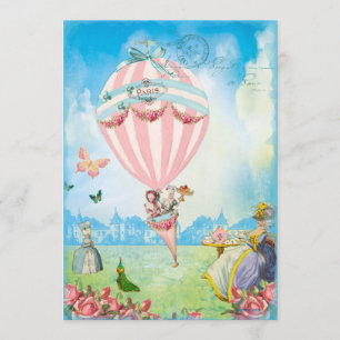 Convites Marie Antoinette Tea no Partido do Direito de Vers