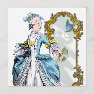 Convites Marie Antonette Bluebird & Mirror