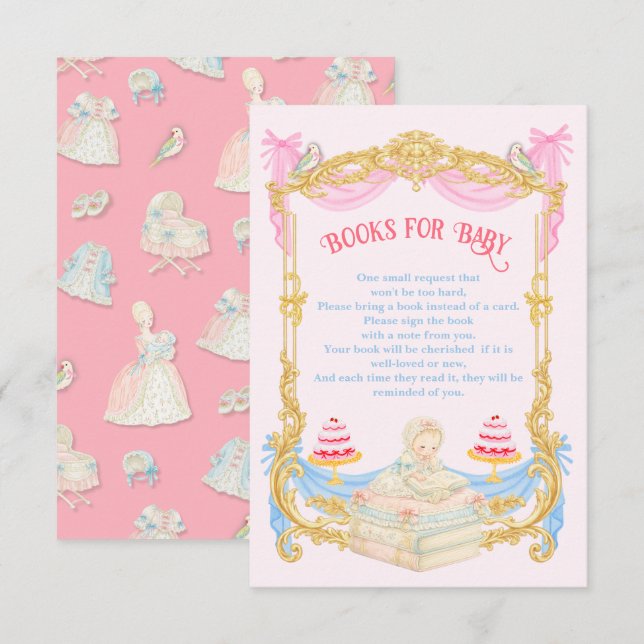 Convites Marie Antoniette Let them eat cake Books for Baby (Frente/Verso)