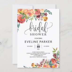 Convites Marigold de Boho outono e flores borboletas escamo