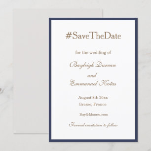 Convites Marinha Azul Branco Salvar Data Milenar Hashtag