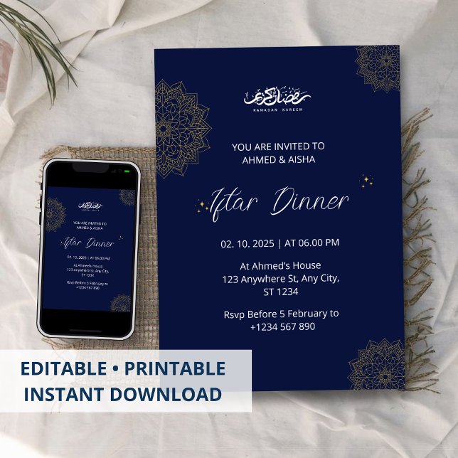 Convites Marinha de janto Iftar ramadan (Criador carregado)