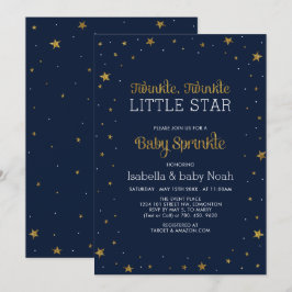Convites Marinha & Dourado | Estrelinha Baby Sprinkle