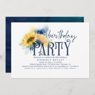 Convites Marinho Amarelo Azul Aniversário