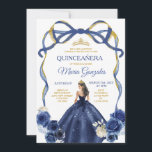 Convites Marinho Arco Azul Princesa Coroa Dourada Quinceañe<br><div class="desc">MARINHO EDITÁVEL Arco Azul Princesa Dourada Quinceañera Convite Marinho Elegante Princesa Floral Azul Princesa Dresses Quinceañera Garota Aniversário Dourado Coroa Mis Quince Anos 15 Festa de aniversário</div>