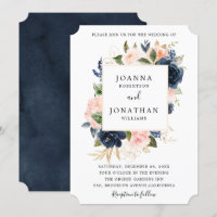 Marinho Azul Blush Rosa Rosa Boho Casamento
