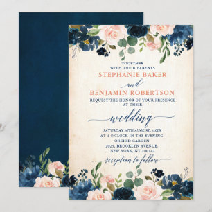 Convites Marinho Azul Blush Rosa Rosa Rosa Russo Casamento 