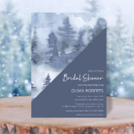 Convites Marinho Azul Chá de panela da Floresta Inverna