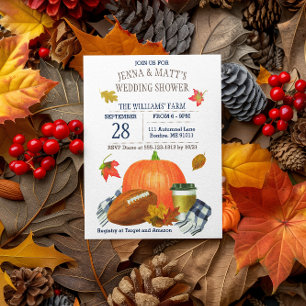 Convites Marinho Azul de Futebol de Pumpkin Latte