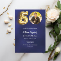 Marinho azul dourado 50º aniversário