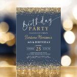 Convites Marinho Azul Dourado Brilhante Qualquer 60 Anos An<br><div class="desc">Comemore um marco no estilo com este Marinho Blue Dourado Glitter Qualquer 60º Convite de Aniversário. Projetado com um sofisticado fundo azul-marinho e soprando sotaques dourados, este convite é perfeito para uma elegante e memorável comemoração do 60º aniversário. Seja para um janto formal ou uma festa viva, este design chic...</div>