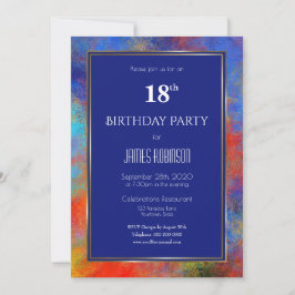 Convites Marinho Azul Dourado Vermelho Cor Vermelha 18ª Fes