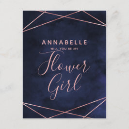 Convites Marinho Azul E Rosa Dourado Você Será Minha Menina