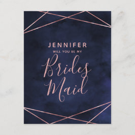 Convites Marinho Azul E Rosa Dourado Você Será Minha Porta-